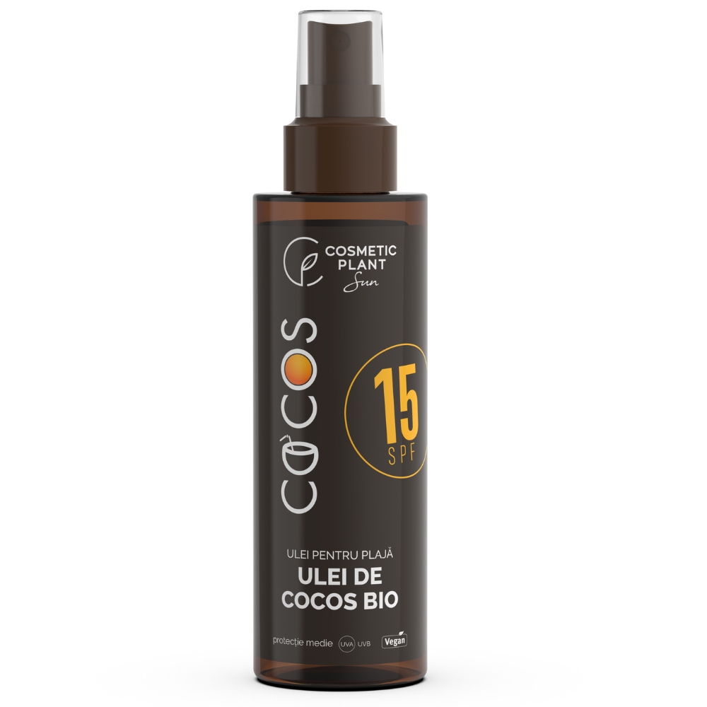 Ulei de cocos pentru plaja cu protectie solara SPF 15, 150 ml, Cosmetic Plant