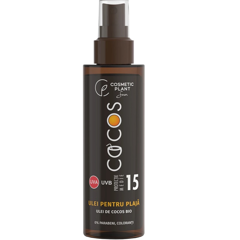 Ulei de cocos pentru plaja, SPF 15, 150 ml, Cosmetic Plant