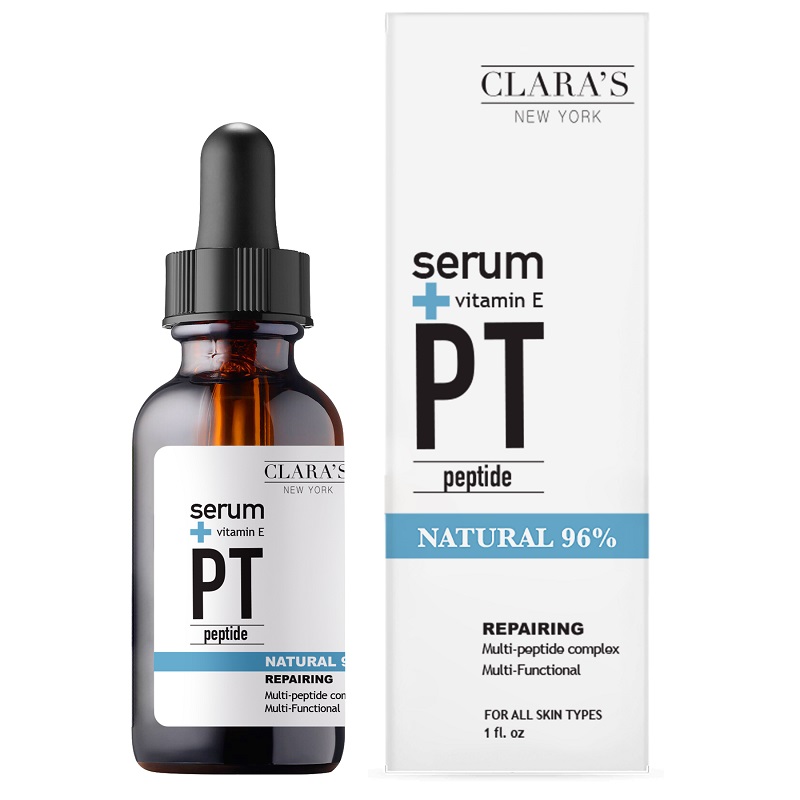 Ser pentru ten cu peptide multifunctionale si vitamina E, 30 ml, Clara's New York