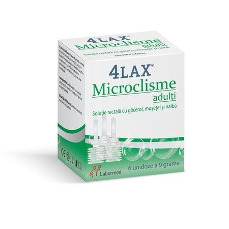 Microclisme adulti 4Lax, 6 unidoze x 9 g, Labormed 617178