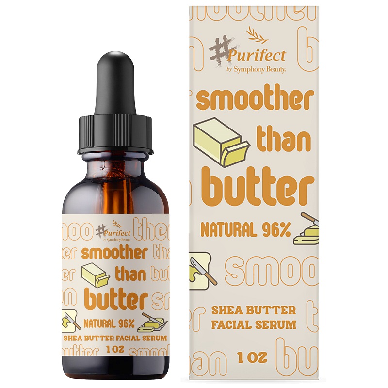 Ser facial cu unt de Shea Smoother than Butter, 30 ml, Purifect