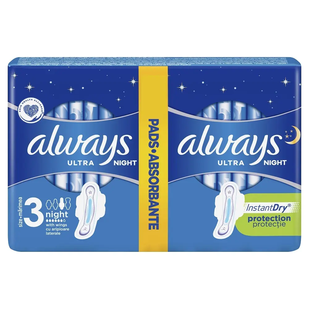 Absorbante Ultra Night, Marimea 3, 12 bucati, Always