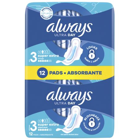 Absorbante Ultra Day, Marimea 3, 12 bucati, Always 708983