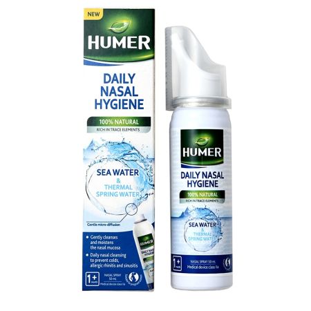 Spray cu apa termala pentru igiena zilnica a nasului, 50 ml, Humer 658151
