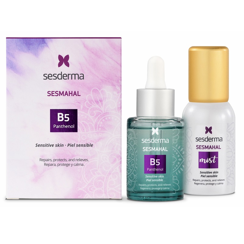 Pachet Ser cu vitamina B5 si Acid Hialuronic, 30 ml + Mist Lipozomal, 30 ml Sesmahal, Sesderma