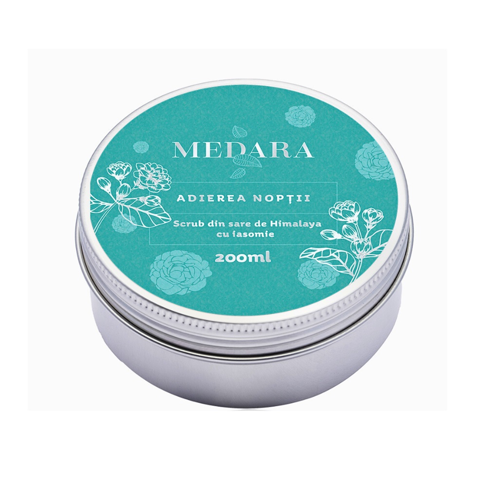 Scrub cu sare de Himalaya si iasomie Medara, Adierea noptii, 200 ml, Mebra