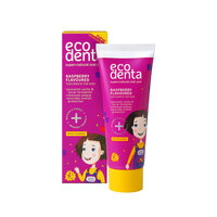 Pasta de dinti naturala impotriva tartrului si cariilor cu gust de zmeura, pentru copii, 75 ml, Ecodenta