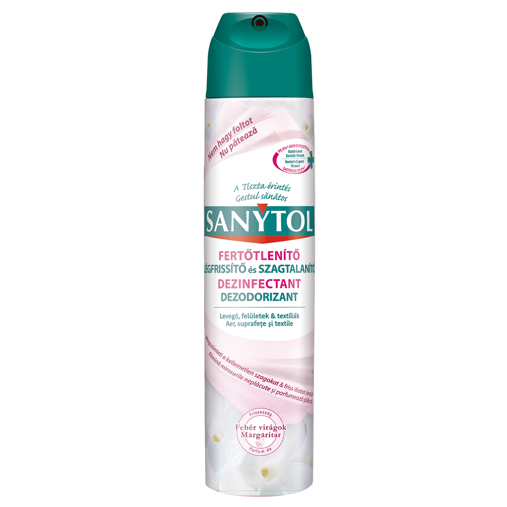 Spray dezodorizant suprafete cu miros de margaritar, 300 ml, Sanytol