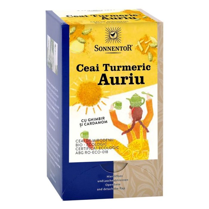 Ceai Bio de mirodenii Turmeric Auriu, 18 plicuri, Sonnentor