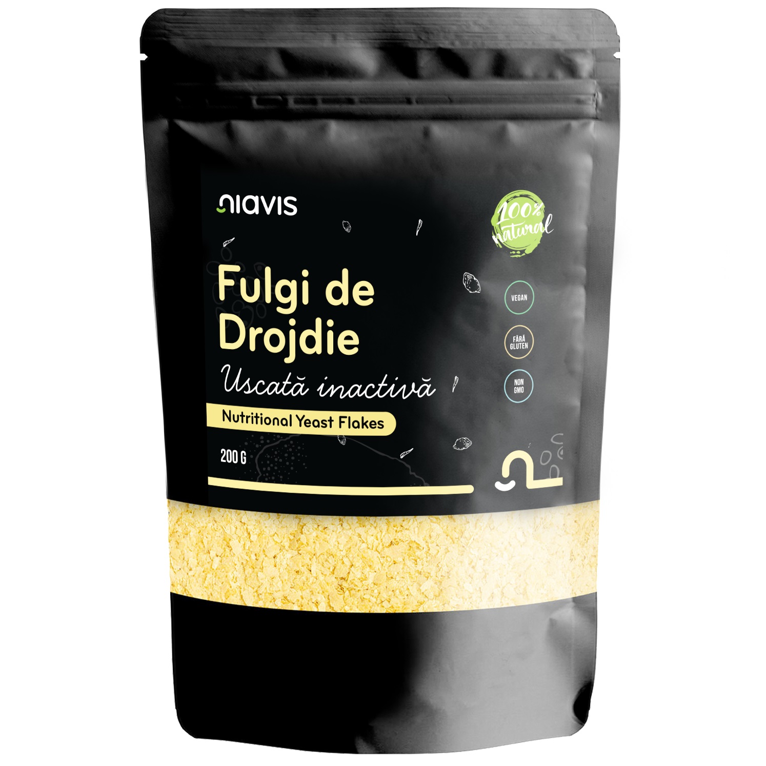 Fulgi de Drojdie Uscata Inactiva, 200 g, Niavis