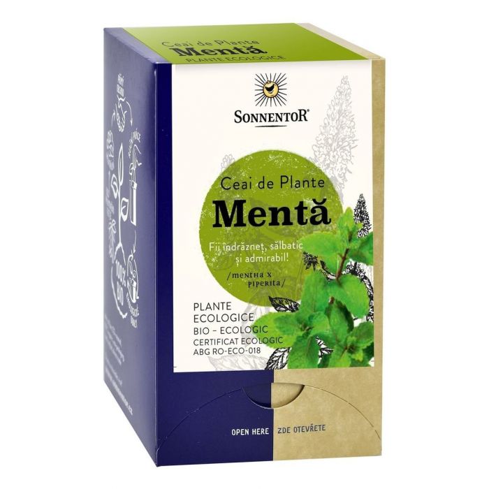 Ceai de menta Bio, 18 plicuri, Sonnentor