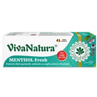 Pasta de dinti cu argila si plante Menthol Fresh, 50 ml, Vivanatura