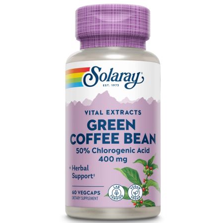 Extract din boabe de cafea verde Solaray, 60 capsule, Secom