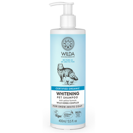 Sampon pentru animale cu blana alba Whitening, 400 ml, Wilda Siberica