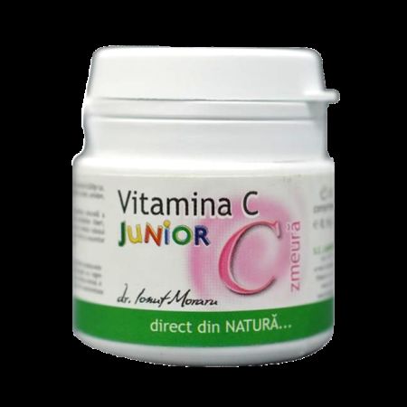 Vitamina C cu aroma de zmeura pentru copii, 20 comprimate, Pro Natura