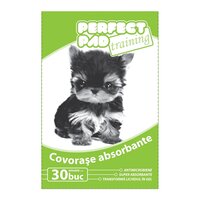 Covorase absorbante pentru dresajul cateilor Perfect Pad, 60 x 60 cm, 30 bucati, Green Point
