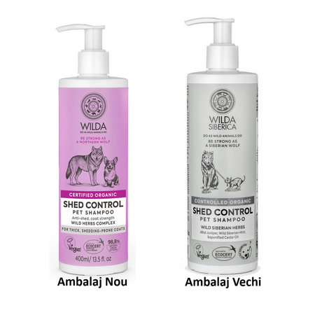 Sampon antinaparlire pentru caini si pisici Shed Control, 400 ml, Wilda Siberica 748121