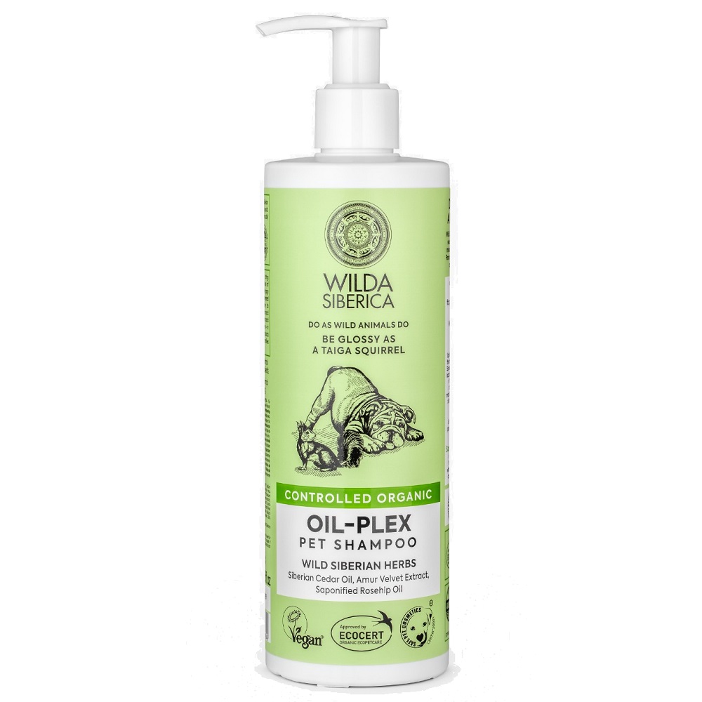 Sampon cu complex de uleiuri pentru caini si pisici Oil-Plex, 400 ml, Wilda Siberica