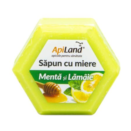 Sapun cu miere menta si lamaie, 100 g, ApiLand
