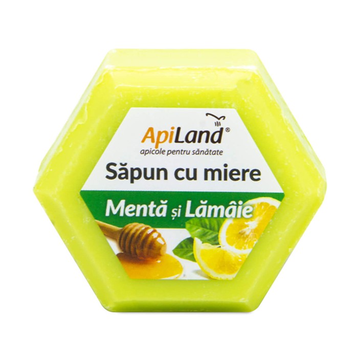 Sapun cu miere menta si lamaie, 100 g, ApiLand