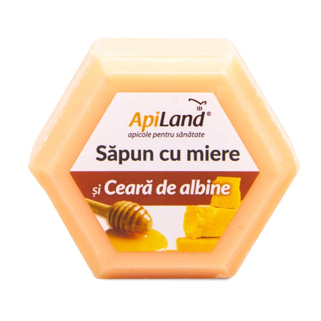 Sapun cu miere si ceara de albine, 100 g, Apiland