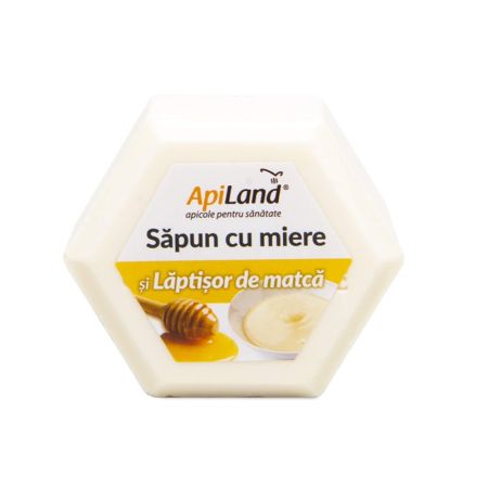 Sapun cu miere si laptisor de matca, 100 g, Apiland