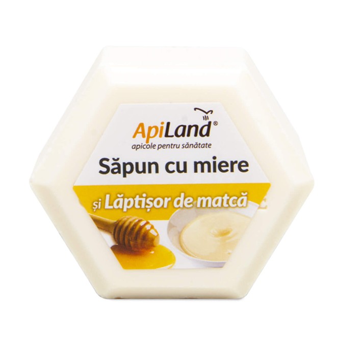 Sapun cu miere si laptisor de matca, 100 g, Apiland