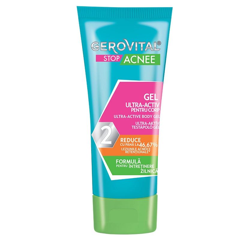 Gel ultra activ pentru corp Stop Acnee, 50 ml, Gerovital