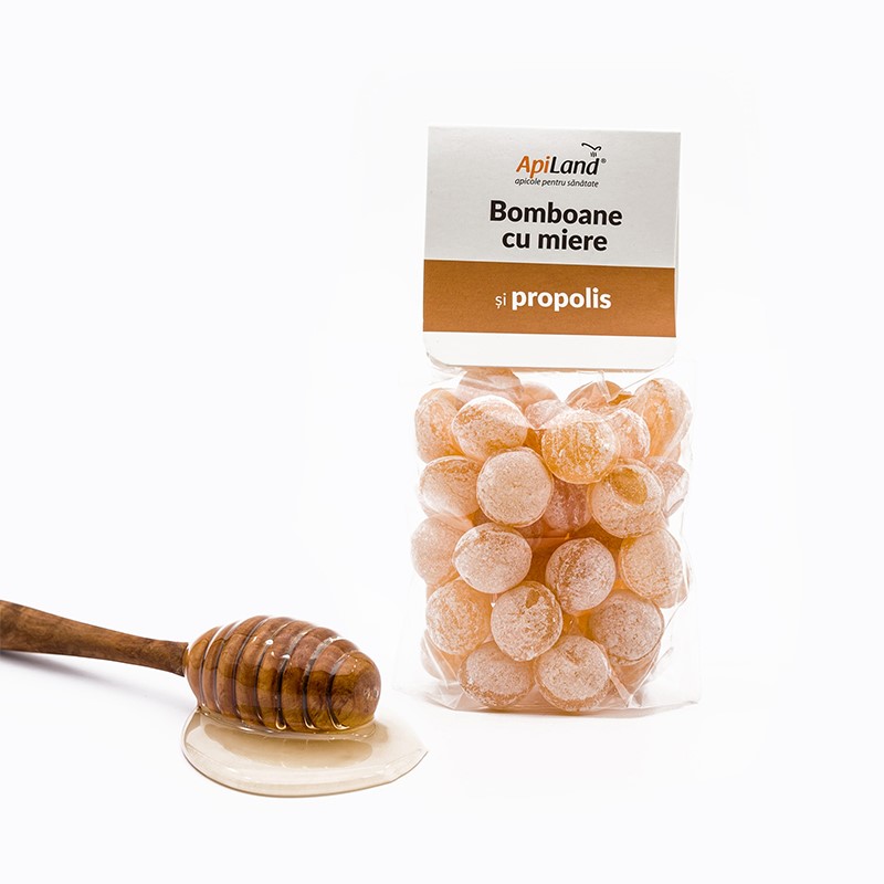 Bomboane cu miere si propolis, 100 g, Apiland