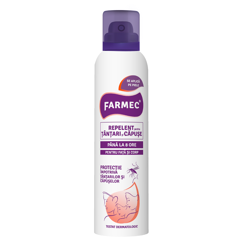 Spray repelent pentru ţânţari şi căpuşe, 150 ml, Farmec