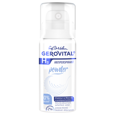 Deodorant Antiperspirant Powder H3, 40 ml, Gerovital