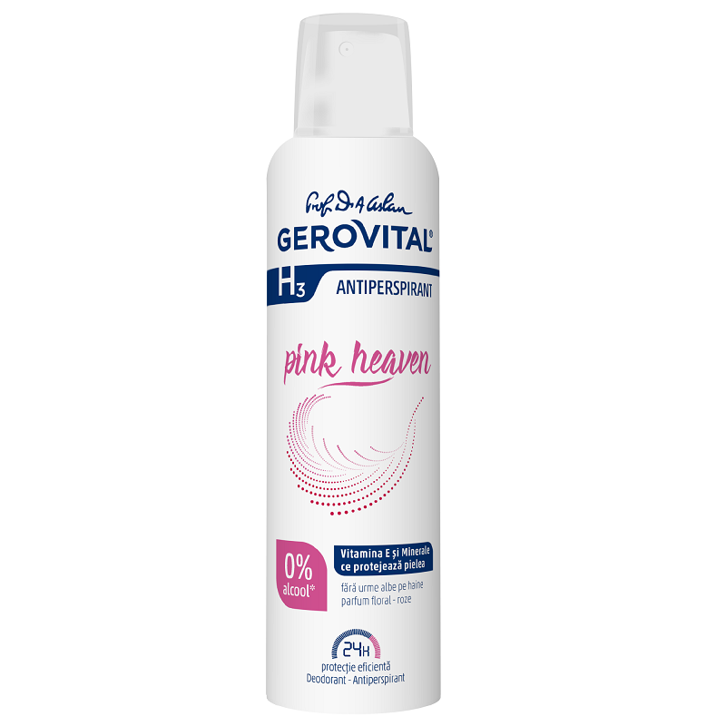 Deodorant Antiperspirant Pink Heaven H3, 150 ml, Gerovital