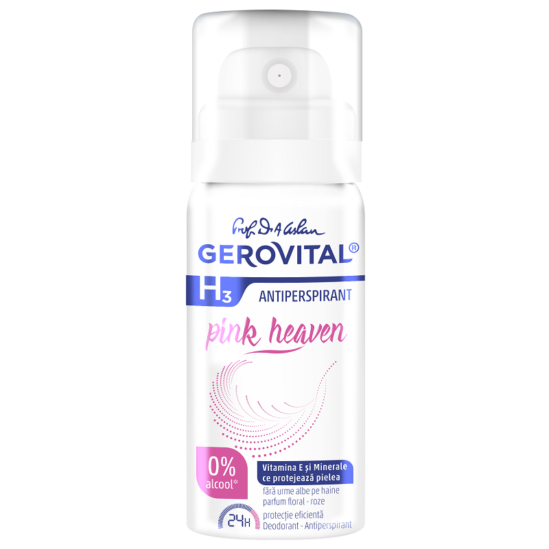 Deodorant Antiperspirant Pink Heaven H3, 40 ml, Gerovital