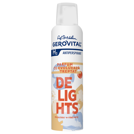 Deodorant antiperspirant Delights H3, 150 ml, Gerovital