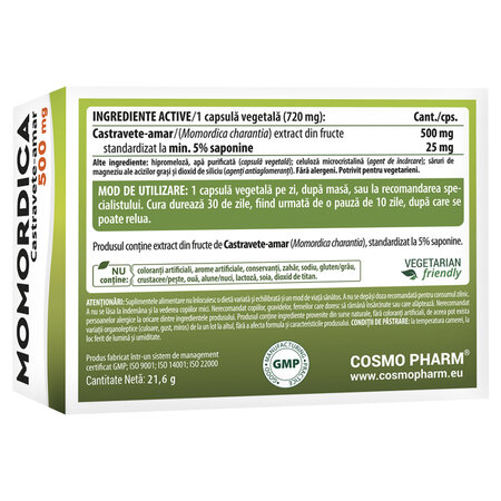 Momordica, 30 capsule vegetale, Cosmopharm 748261