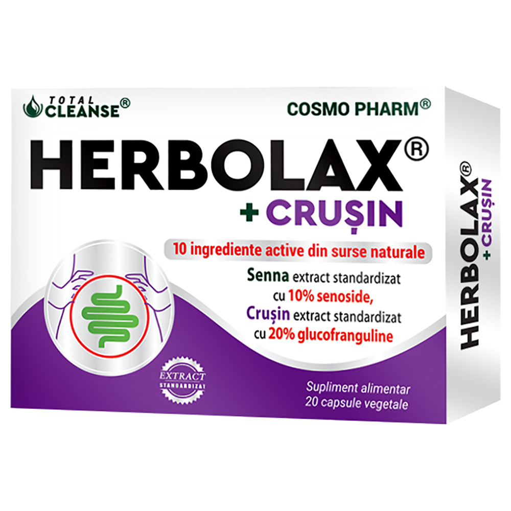 Herbolax + Crusin, 20 capsule vegetale, Cosmopharm