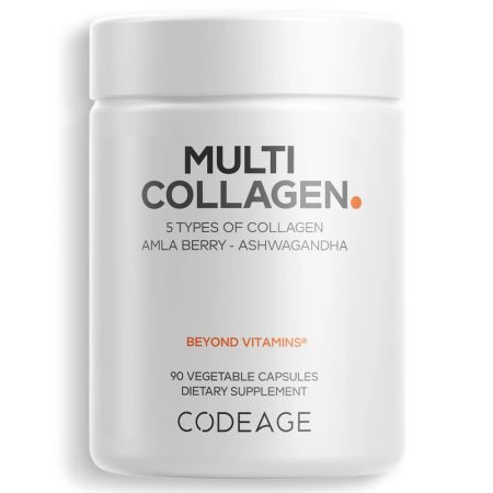 Colagen hidrolizat CodeAge Hidrolyzed Multi Collagen, 90 capsule, GNC