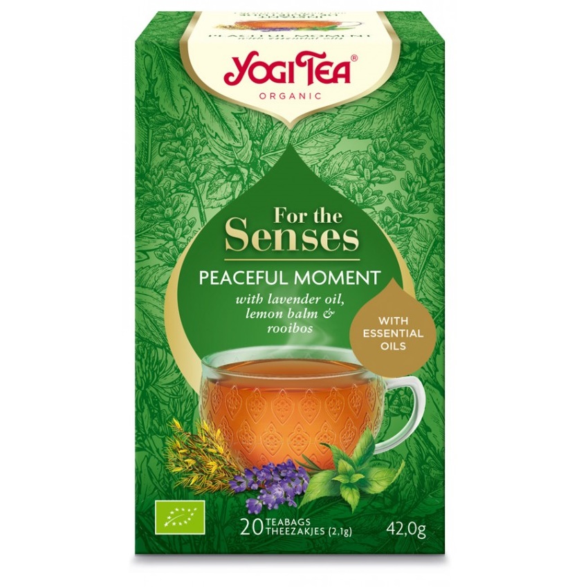 Ceai Bio cu ulei esential Momente Linistite, 20 plicuri, Yogi Tea