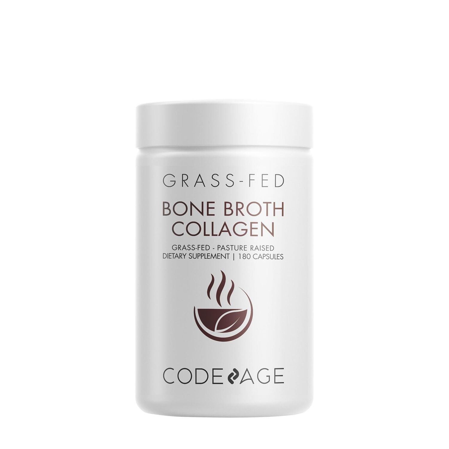 Peptide din colagen de tipul I, II, III Bone Broth Code Age, 180 capsule, GNC