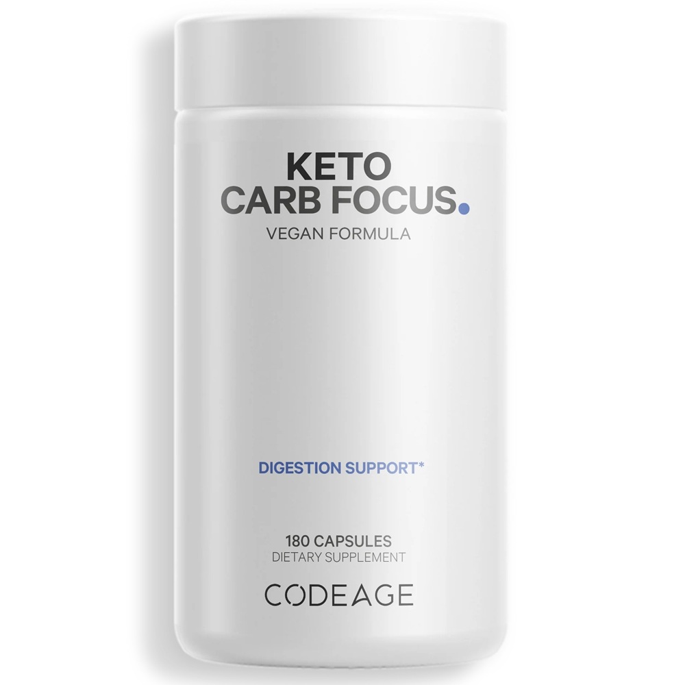 Formula pentru inhibarea asimilarii de carbohidrati CodeAge Keto Carb Focus, 180 capsule, GNC