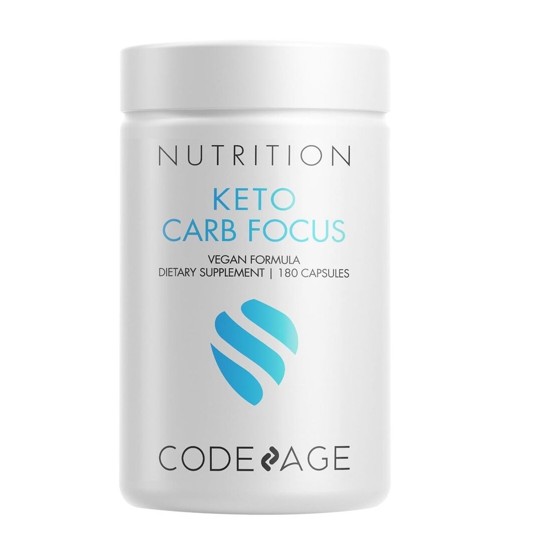 Formula pentru inhibarea asimilarii de carbohidrati CodeAge Keto Carb Focus, 180 capsule, GNC