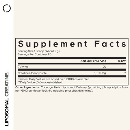 Creatina monohidrata lipozomala CodeAge Liposomal Creatine Monohydrate, 455g, GNC 674476