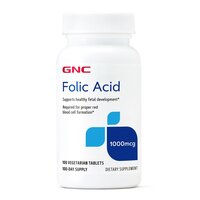 Acid folic, 1000 mcg, 100 tablete, GNC