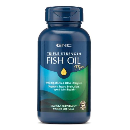 Ulei de peste mini capsule Triple Strength, 60 capsule, GNC