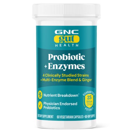 Probiotic Solutions cu enzime digestive, 25 Miliarde CFU’s, 60 capsule, GNC