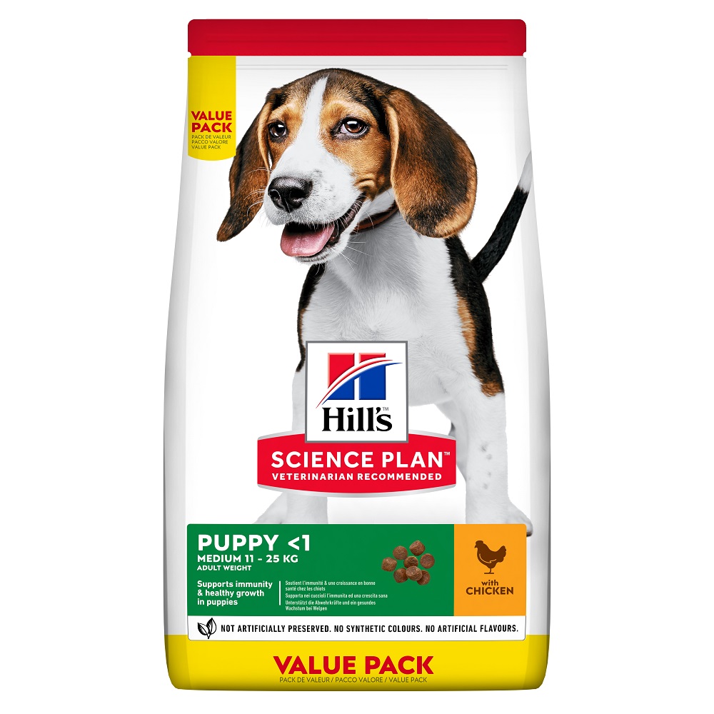 Hrana cu pui pentru caini Puppy Medium Breed (604334), 18 Kg, Hill's SP