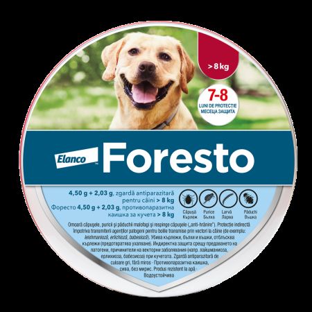 Zgarda antiparazitara pentru caini de talie mare Foresto Collar, 1 bucata, Bayer Vet OTC