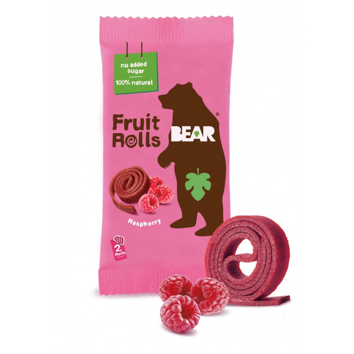 Rulouri Yoyo capsuni Bear, 20 g, Lotus Bakeries