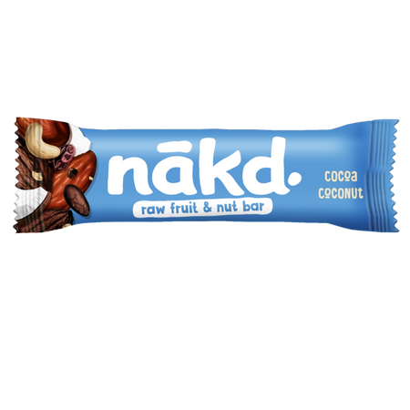 Baton raw vegan fara zahar si gluten cu cacao si cocos, 35 g, Nakd