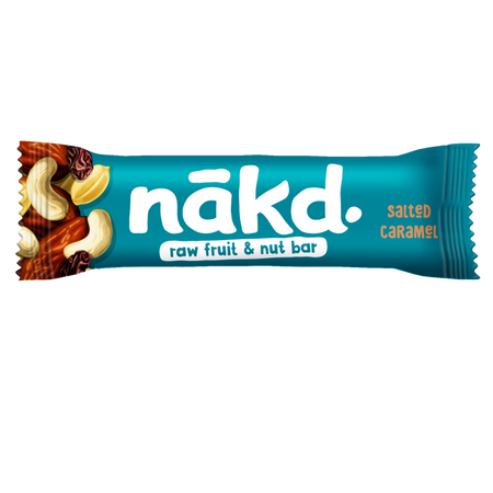 Baton raw vegan cu caramel sarat, 35 g, Nakd